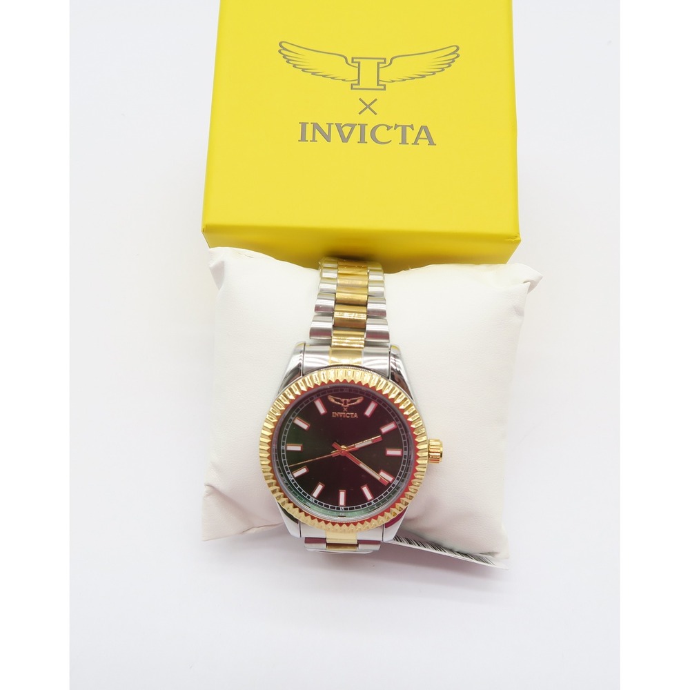 Invicta Specialty I Mens Watch 69012 Two Tone Green Dial Gold Bezel New‎